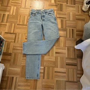 Abercrombie Dad High Rise Light Wash Jean